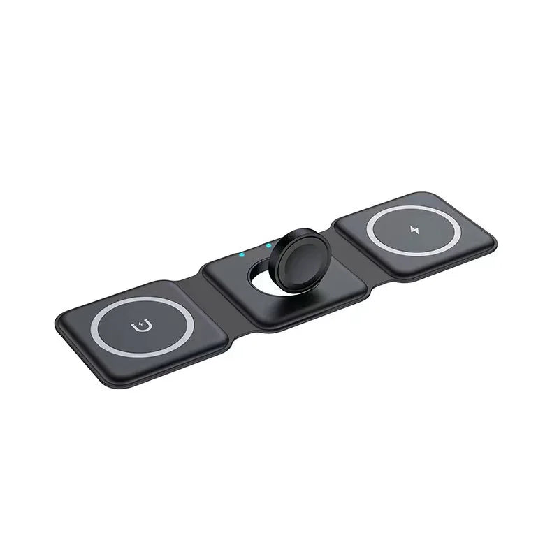 3-in-1 Magnetic Wireless Charging Stand (15W Fast Charge)