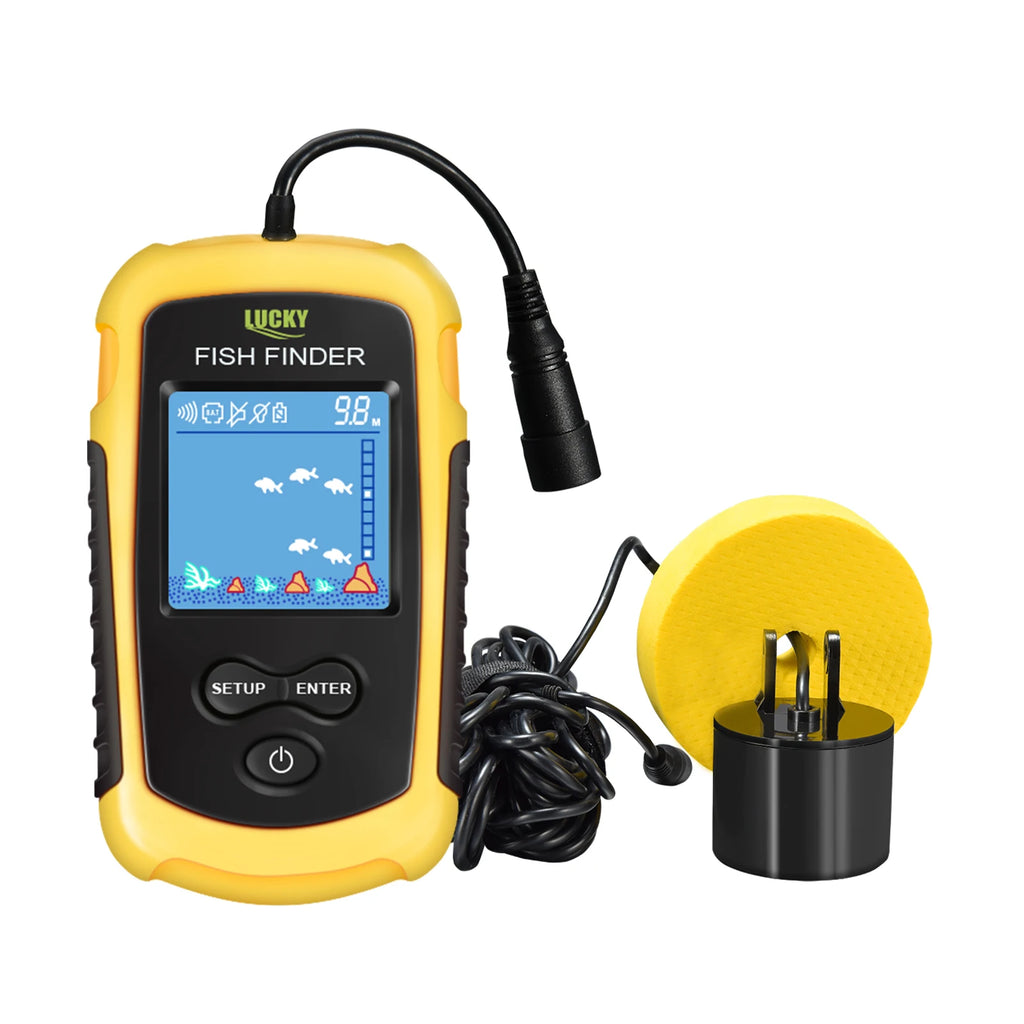 LuckyLaker Portable Sonar Fish Finder - 100m Depth